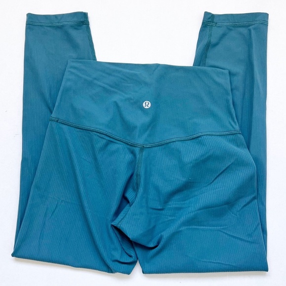Lululemon Align Ribbed High Rise Leggings Utility Blue Lulu size 6 - Picture 2 of 4